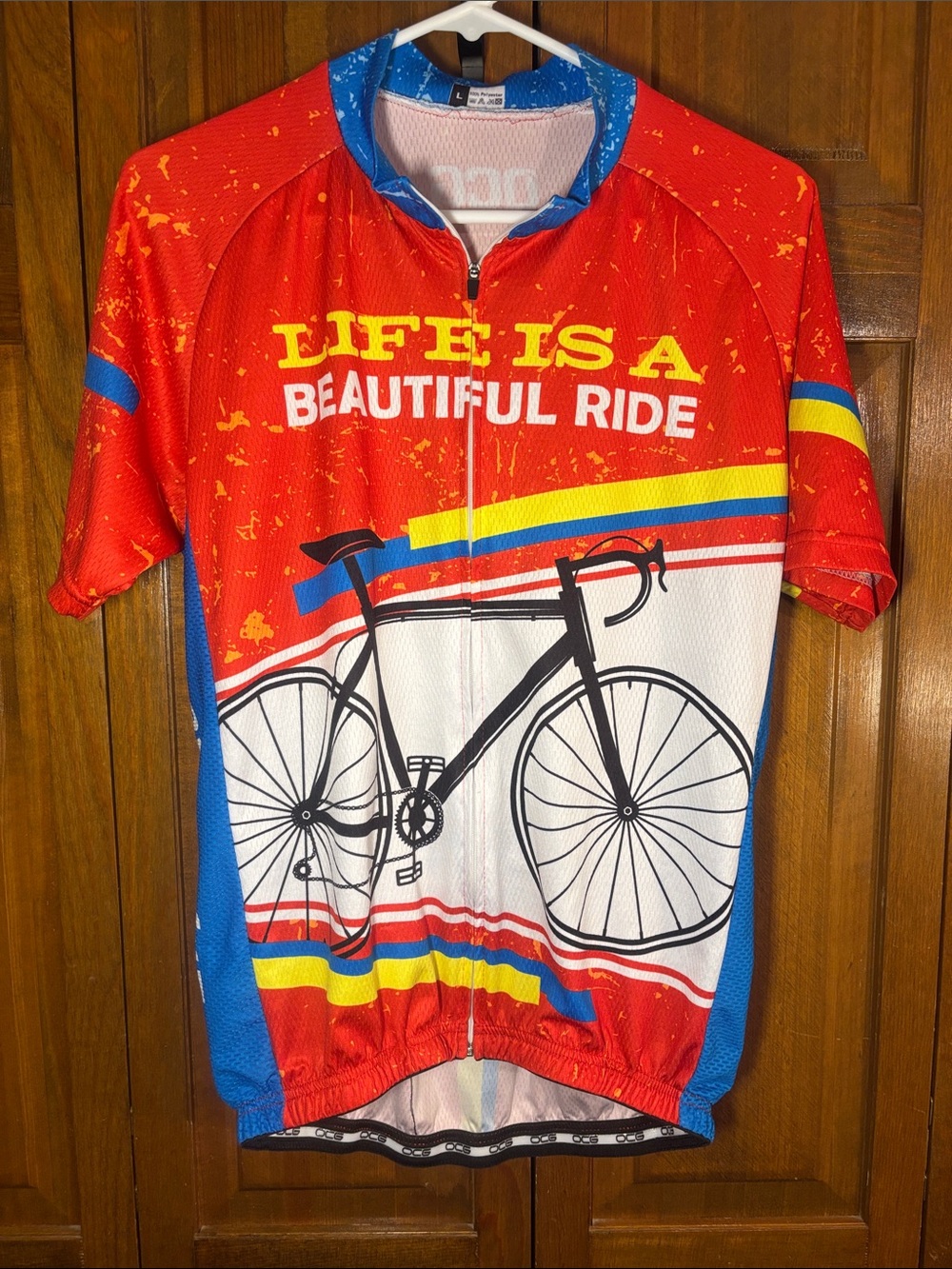 Life Is A Beautiful Ride Men's Red Cycling Jersey